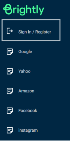 Sign In/ Request tab